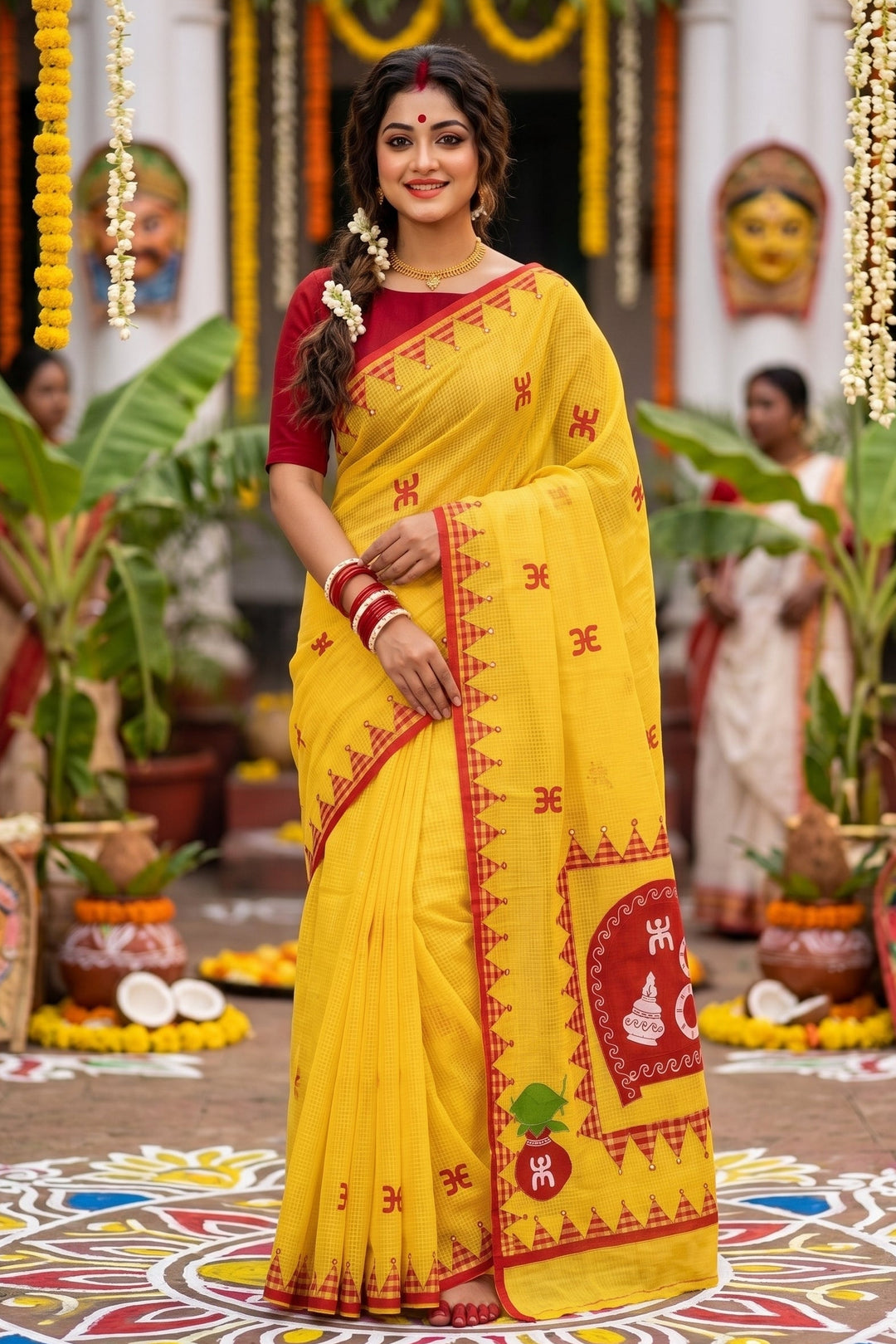 Shubhanjali Kota Applique Saree