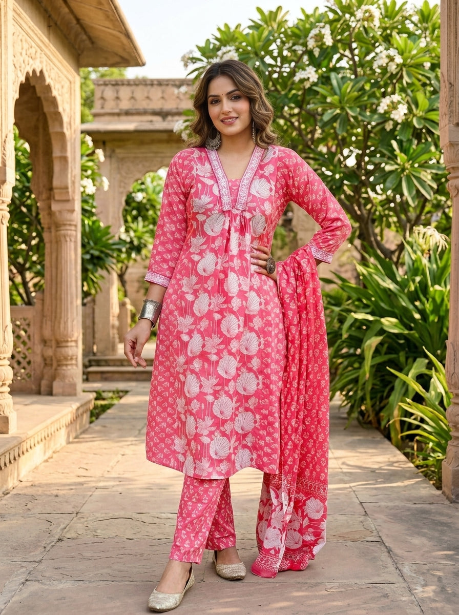 Pink Obsession - Cotton Kurti Set