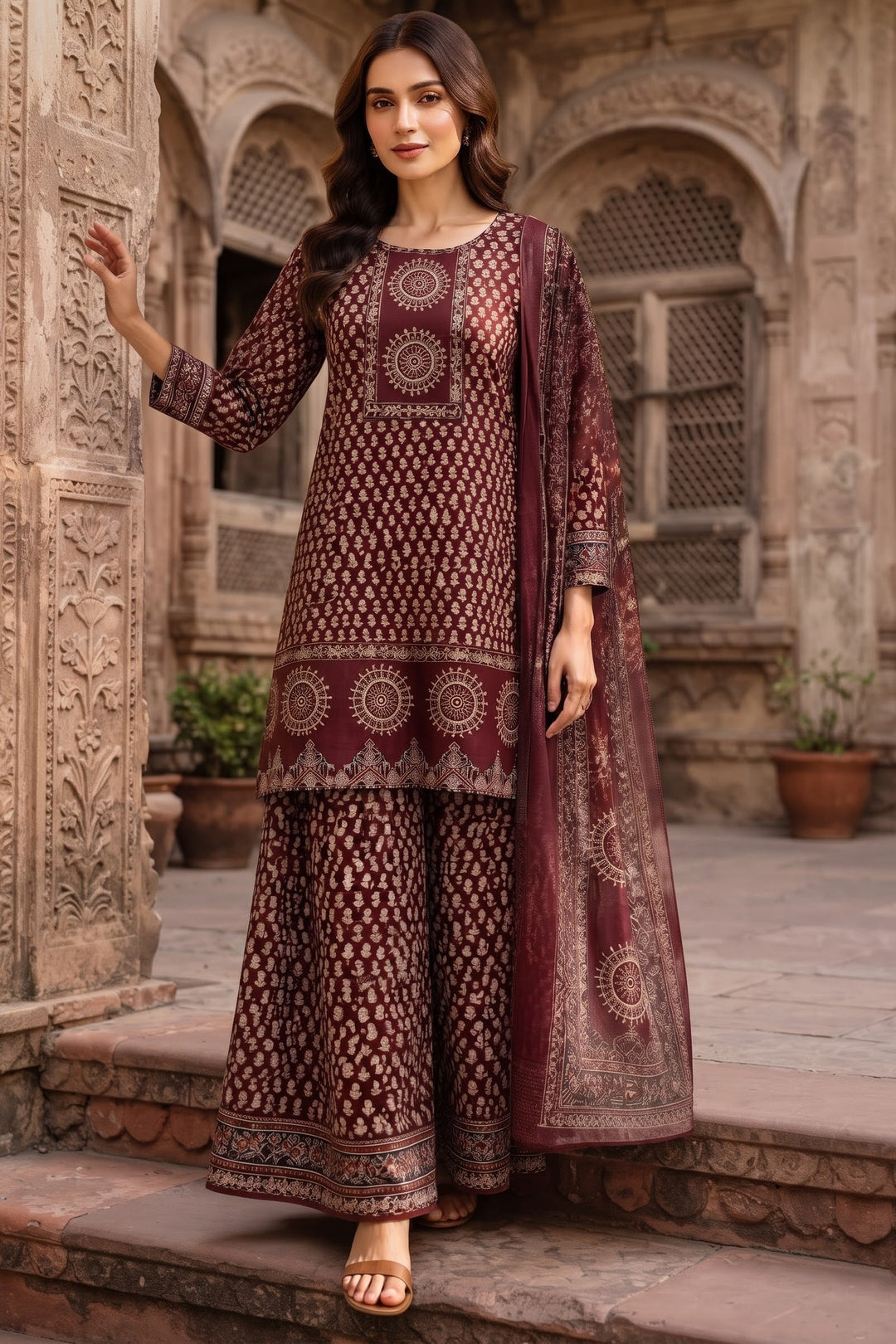 Floral Fable Cotton Kurti Set
