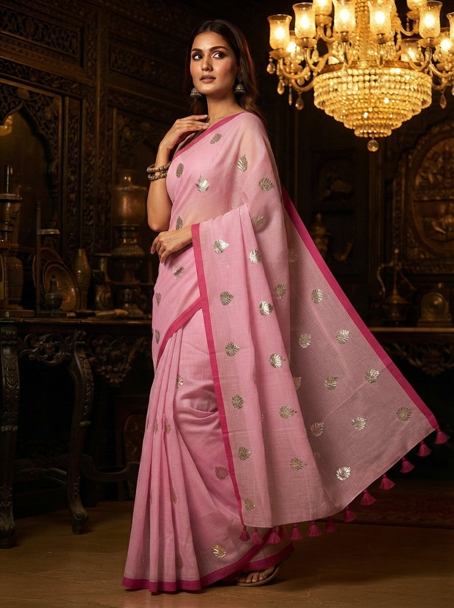 Mandarin Muse Mul Cotton Saree