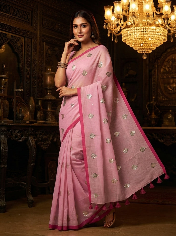 Mandarin Muse Mul Cotton Saree