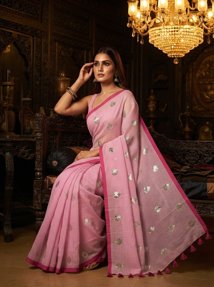 Mandarin Muse Mul Cotton Saree