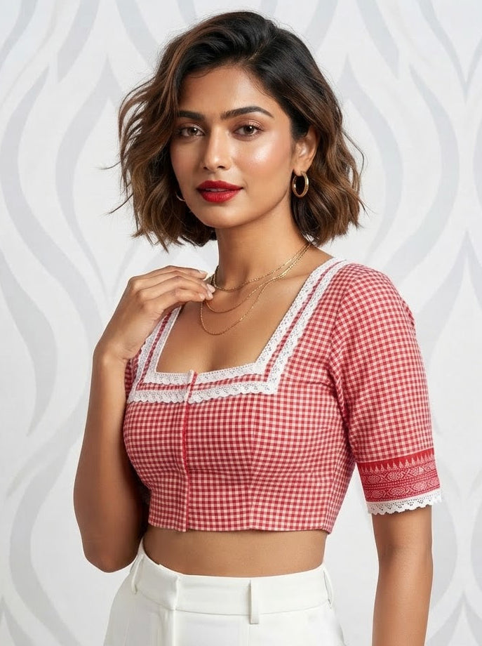 Retro Romance (Designer Cotton Blouse)