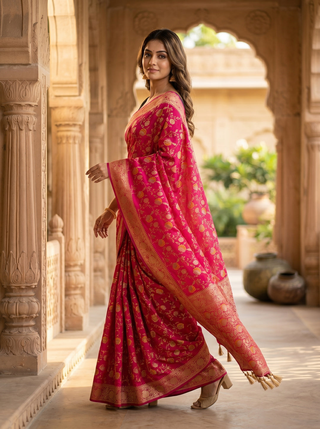 Rani Meher Banarasi Saree