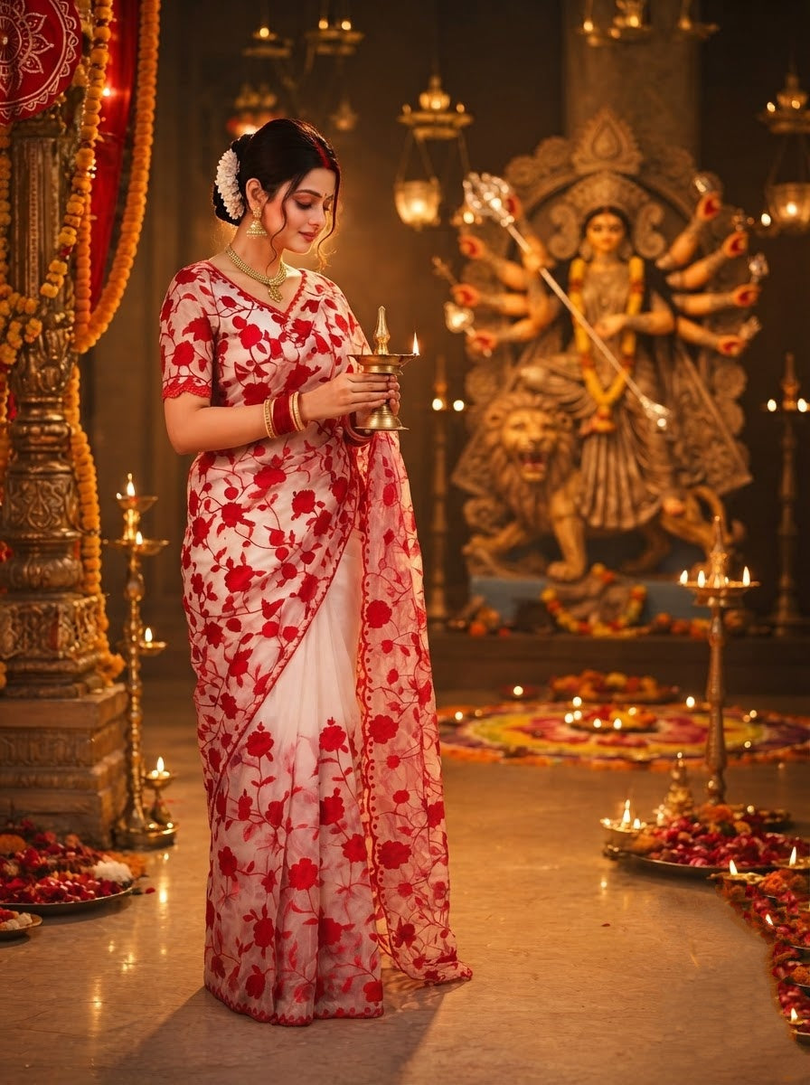Florielle Grace - Soft Organza Saree