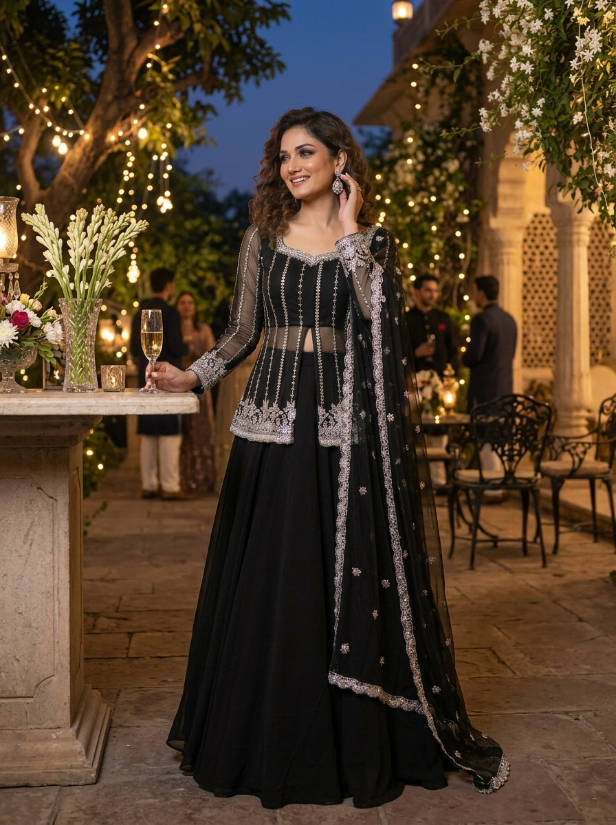 Crystal Radiance Designer Sharara Set