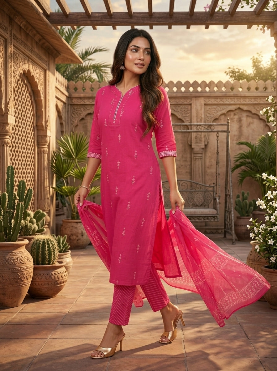 First Choice-Special Cotton Kurti Set