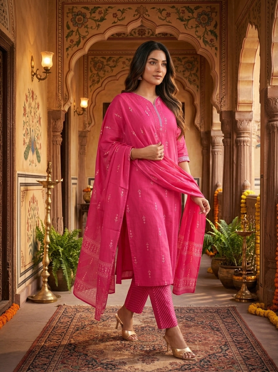 First Choice-Special Cotton Kurti Set