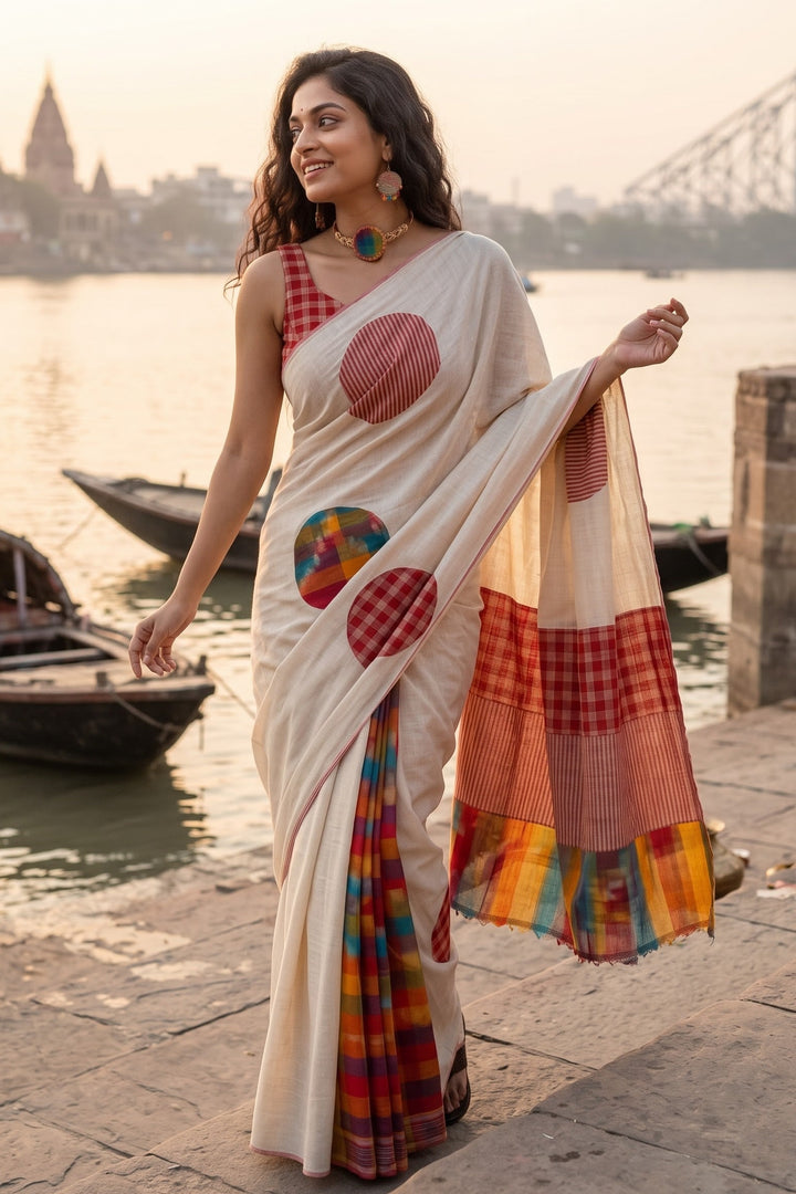 Mridu Chaya Mixmatch Cotton Saree