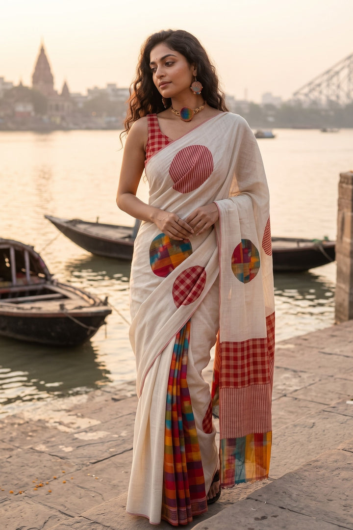 Mridu Chaya Mixmatch Cotton Saree