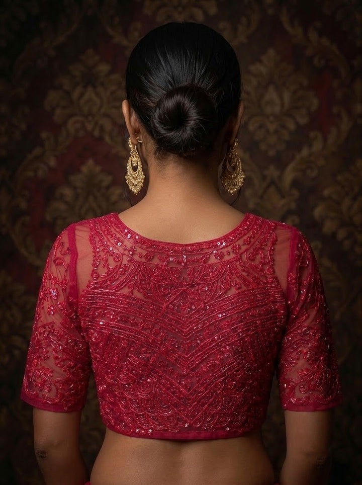 The Celestial Legacy – Designer Organza Blouse