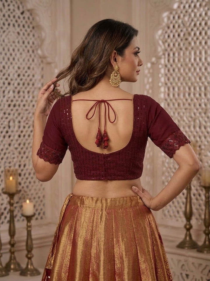 Heritage Darling Designer Georgette Silk (Semi) Sequin Blouse