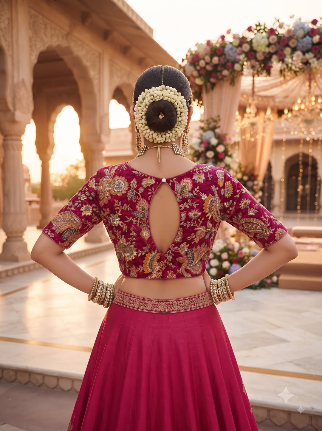 Own The Crown – Designer Zari & Sequins Crepe Blouse