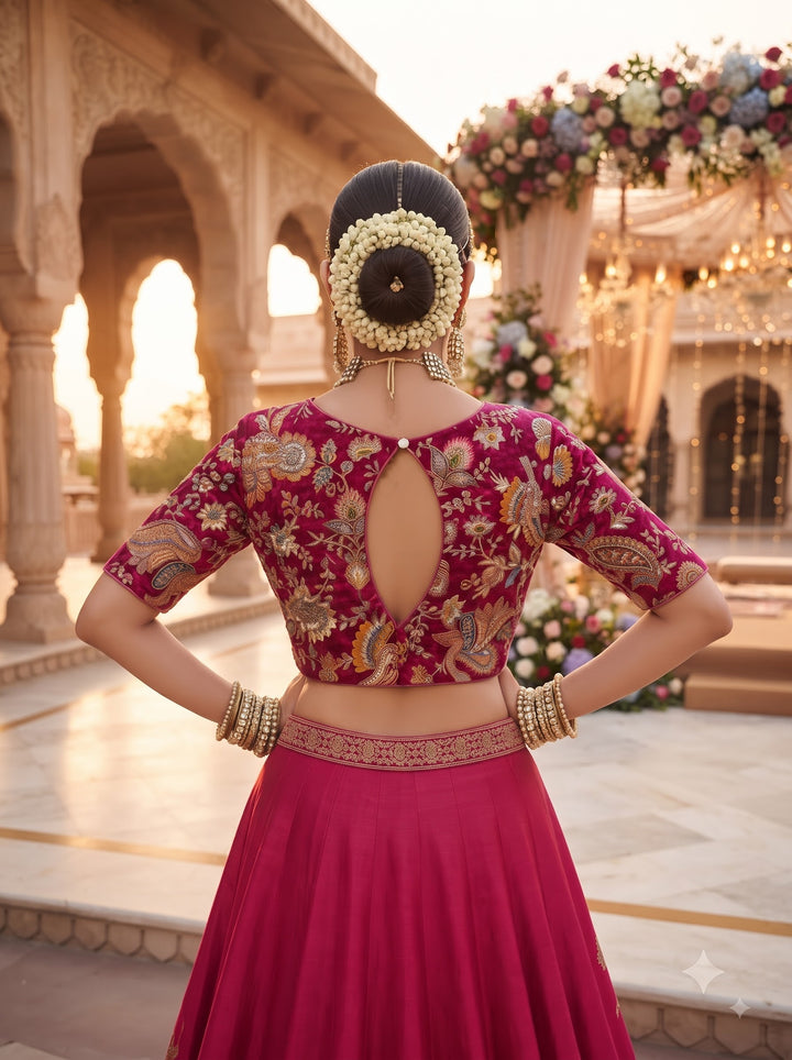 Own The Crown – Designer Zari & Sequins Crepe Blouse