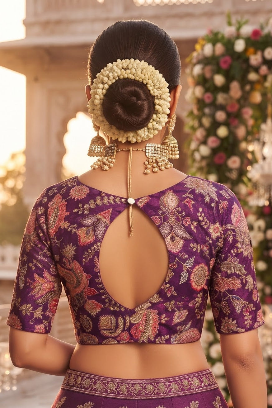 Own The Crown – Designer Zari & Sequins Crepe Blouse