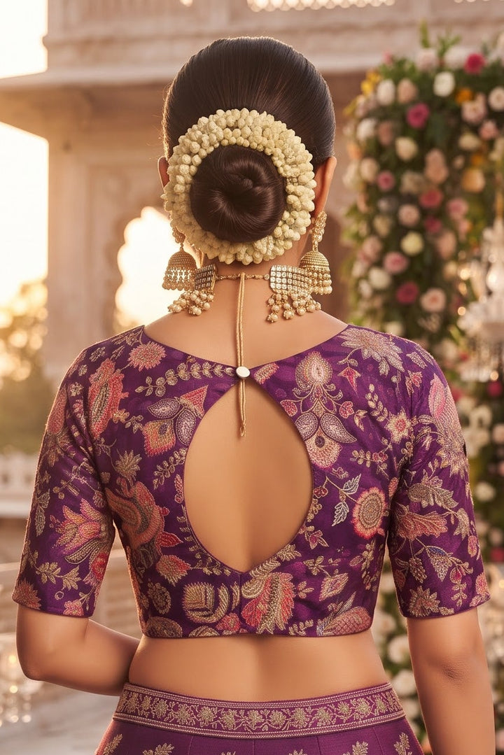 Own The Crown – Designer Zari & Sequins Crepe Blouse