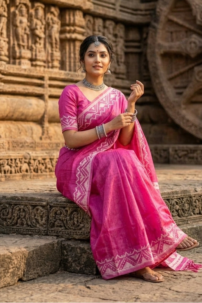 Pother Panchali Gachi Tussar Jamdani Saree