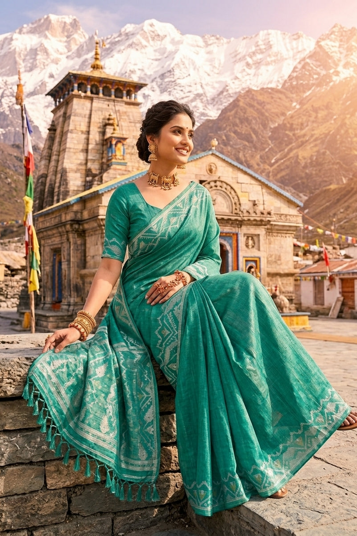 Pother Panchali Gachi Tussar Jamdani Saree