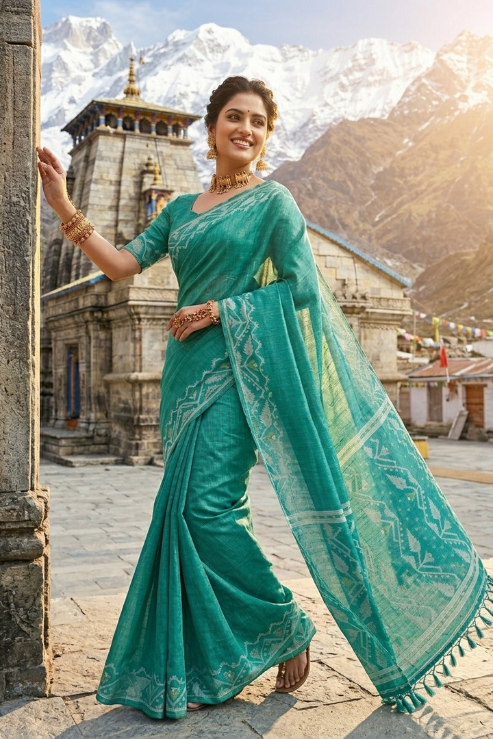 Pother Panchali Gachi Tussar Jamdani Saree