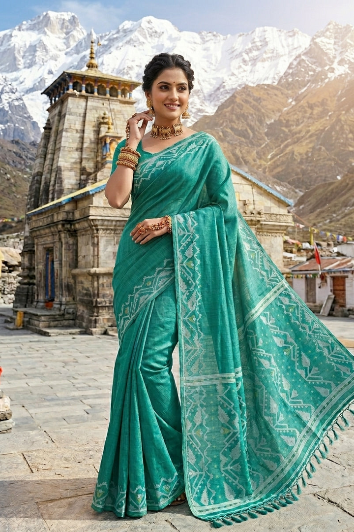 Pother Panchali Gachi Tussar Jamdani Saree