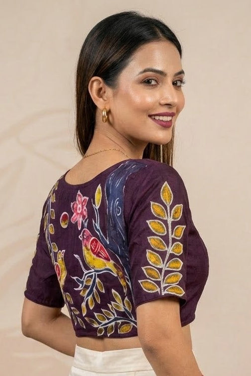 Song of the Sparrow – Batik Designer Blouse
