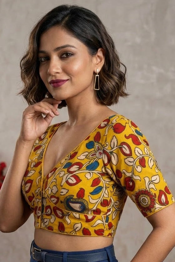 Sketches of Heritage Kalamkari Designer Blouse
