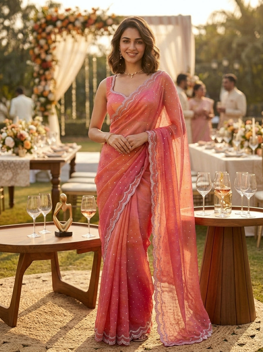 Shine Crystal Silk Saree