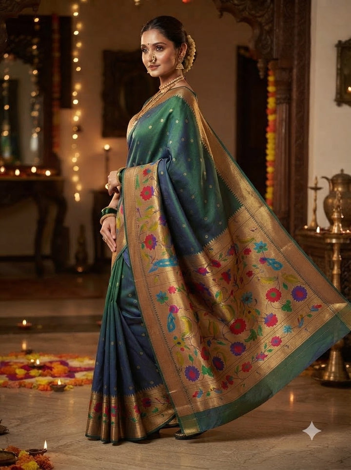 Shahi Kanjivaram Paithani Silk Saree