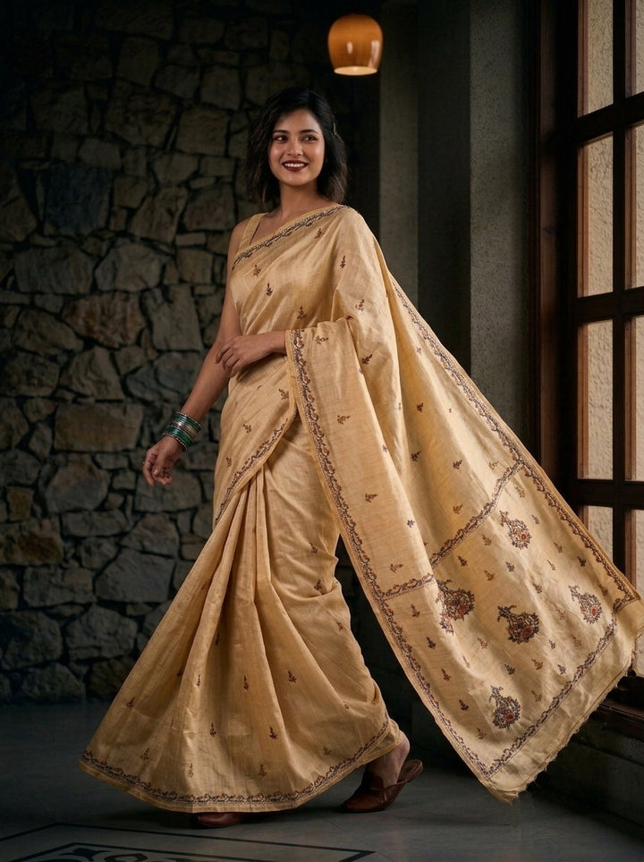 Swarnanjali Semi Tussar Silk Saree 4