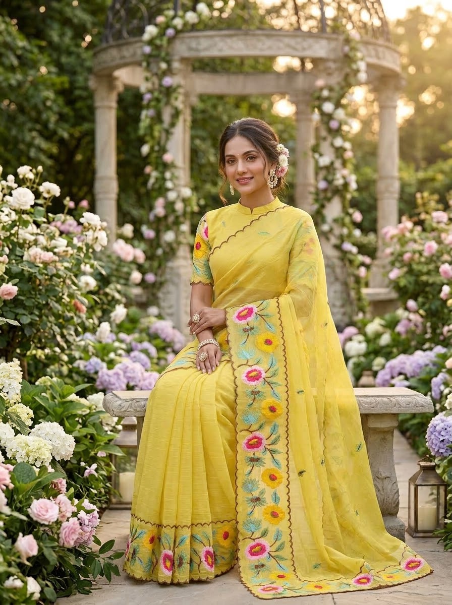 Meadow Sonnet Georgette Designer Saree