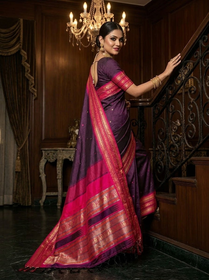 An Affair with Royalty Premium Semi Assam Silk Saree