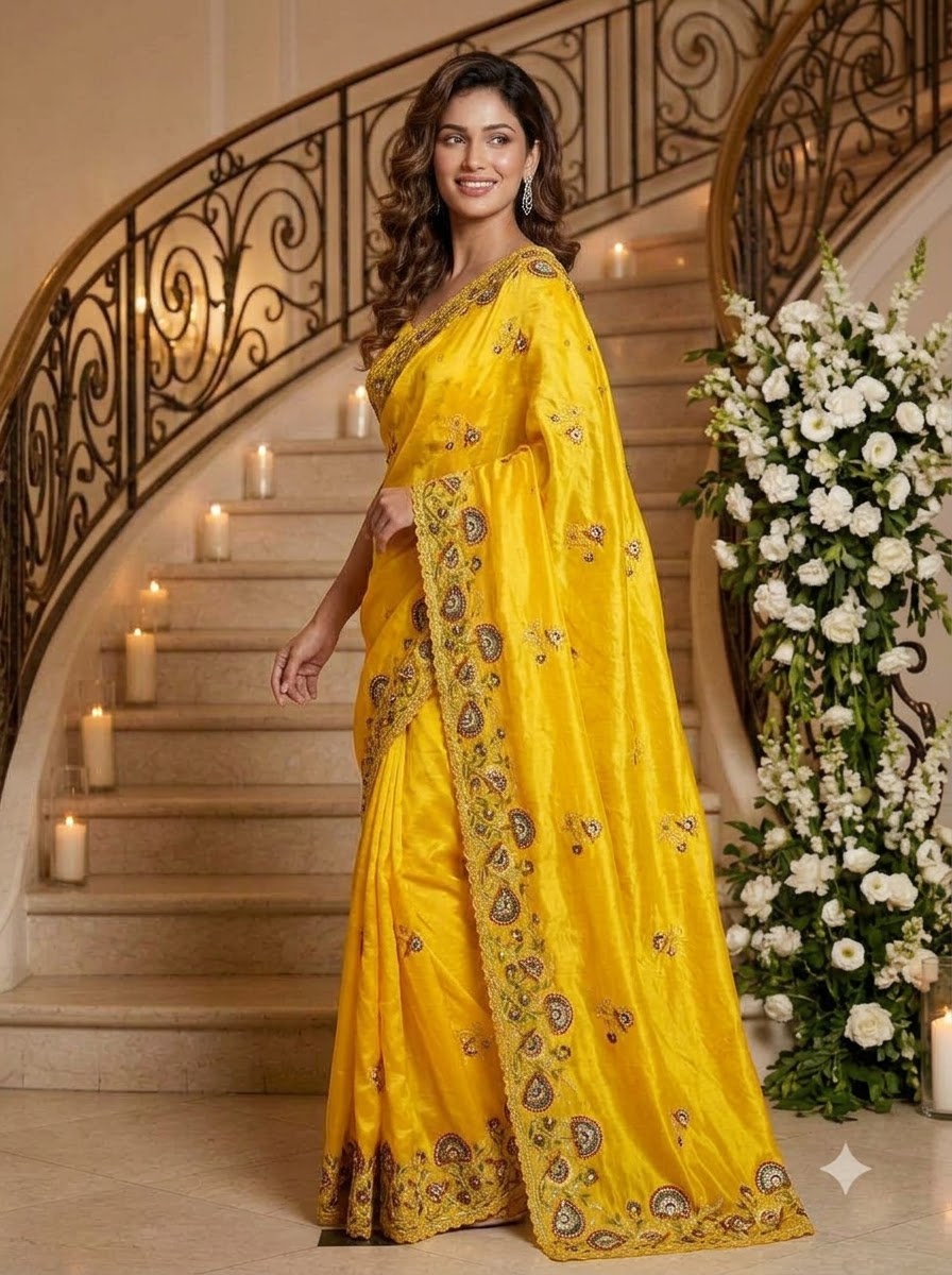 Aurum Affair – Soft Satin Organza Saree