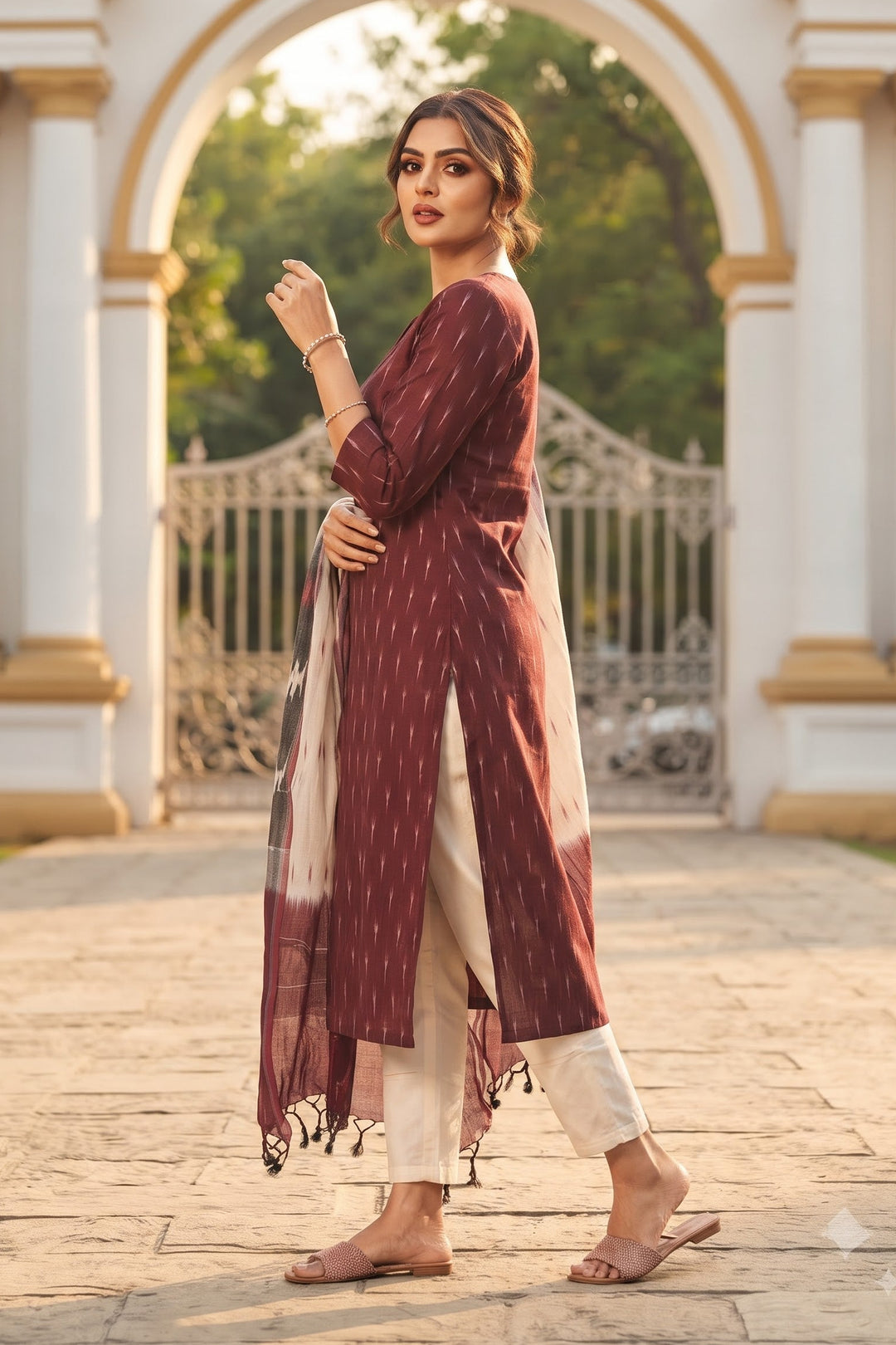 Sprinkle Of Joy Khadi Cotton Kurti Set