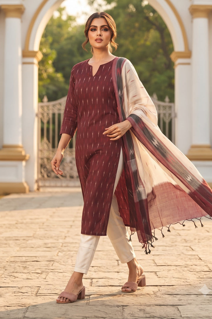 Sprinkle Of Joy Khadi Cotton Kurti Set
