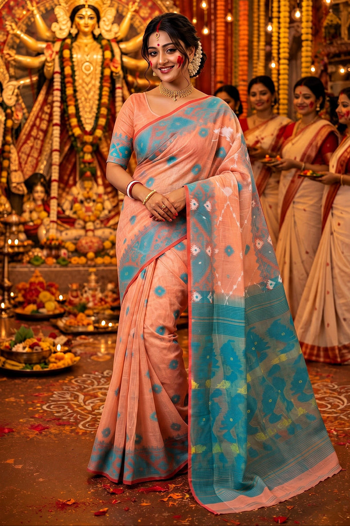 Kumudini | Karat Dhakai Jamdani Saree