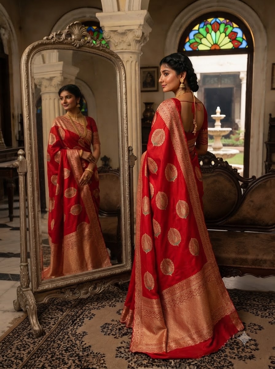 Sophisticated Elegance – Premium Dola Silk (Blended) Saree