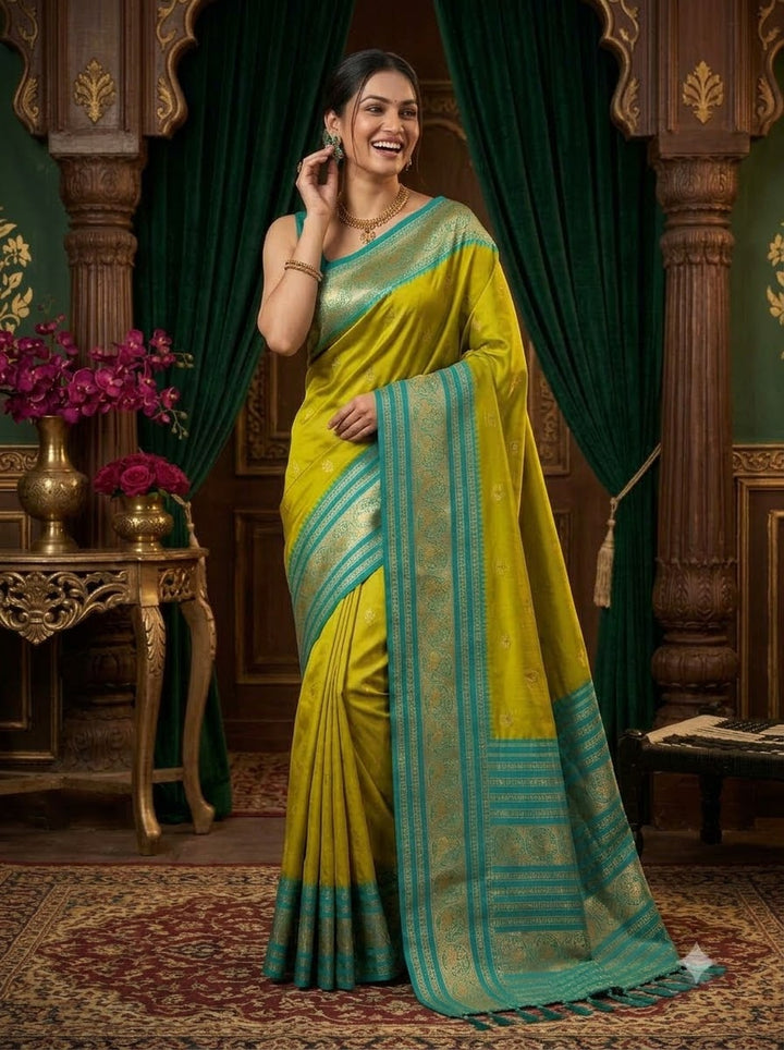 A Tale of Two Tones Fancy Silk Saree