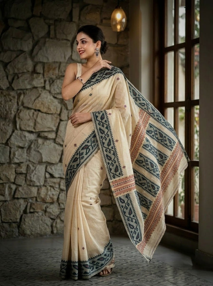 Lines of Artistry Premium Semi Tussar Silk Saree