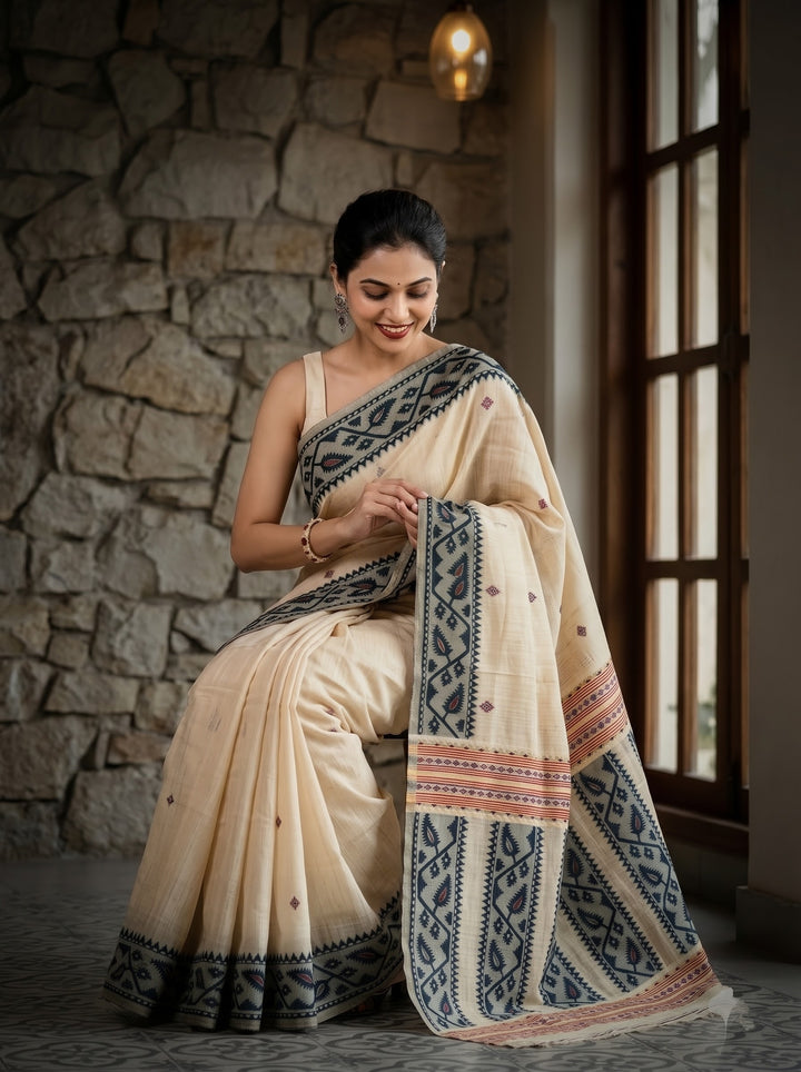 Lines of Artistry Premium Semi Tussar Silk Saree