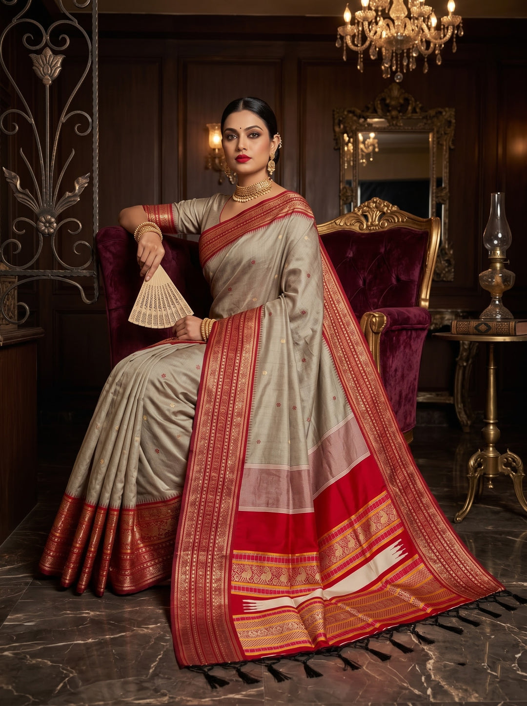 An Affair with Royalty Premium Semi Assam Silk Saree