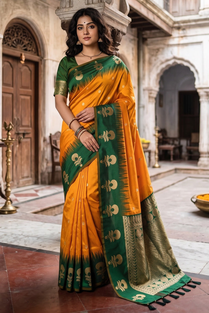 Divine Glance Banarasi  Ikkat Silk ( Semi ) Saree