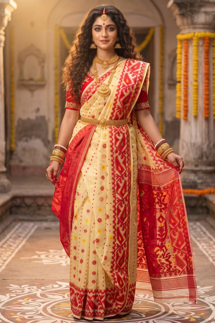 Gouri’s Grace  Jamdani Saree
