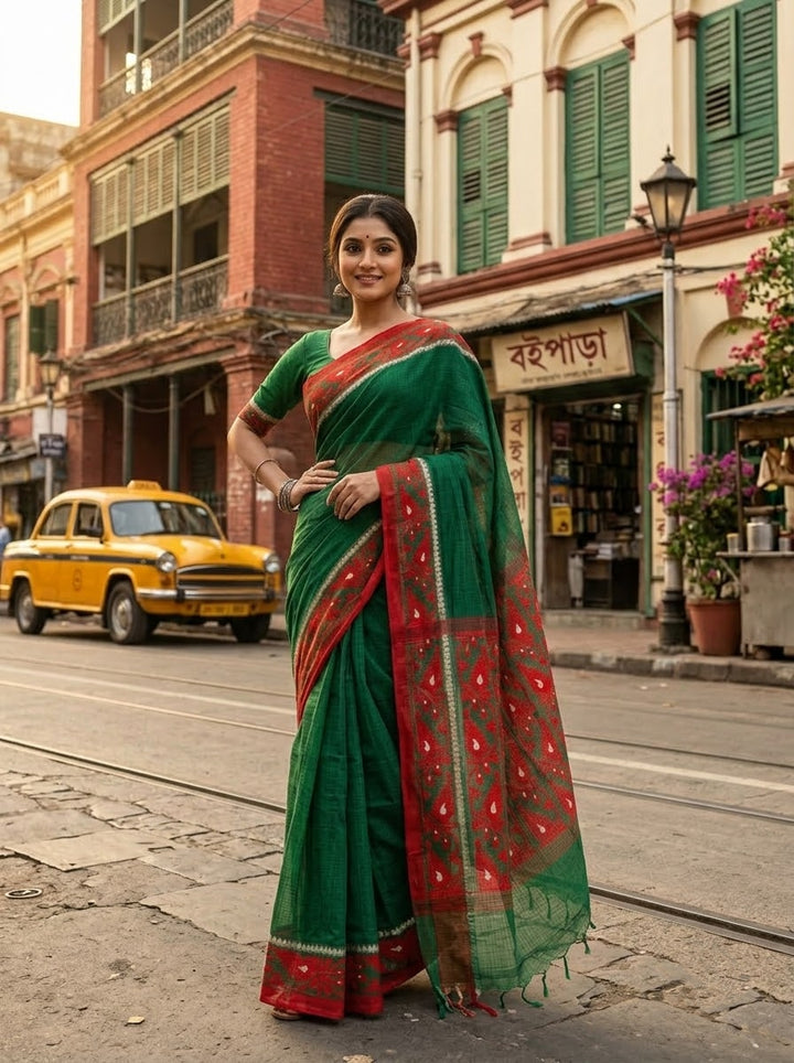 Prothom Boishakh(প্রথম বৈশাখ) Premium Kota Jamdani Saree