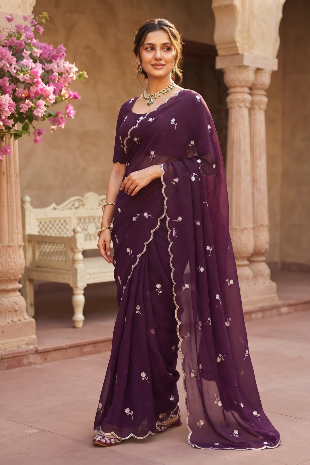 Aveline Grace - Georgette Saree