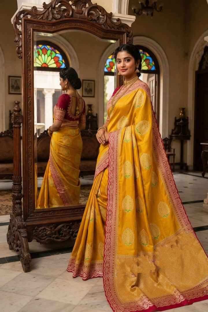 Sophisticated Elegance – Premium Dola Silk (Blended) Saree