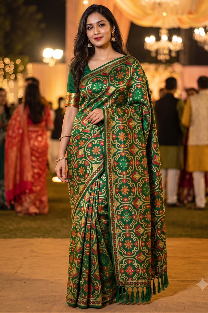 AUREVA Banarasi Patola Silk Saree