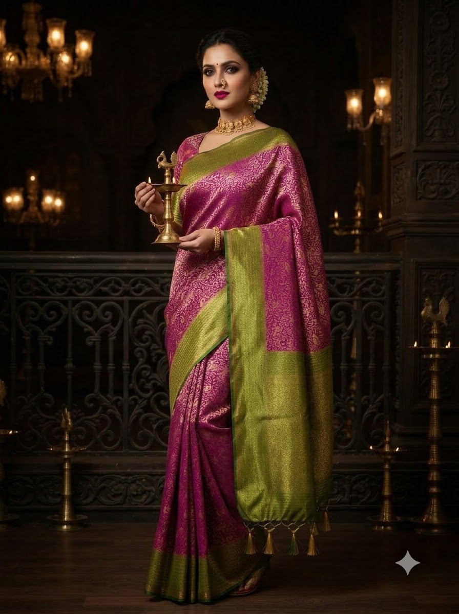 The throne You Deserve Crepe Khaddi Silk Saree