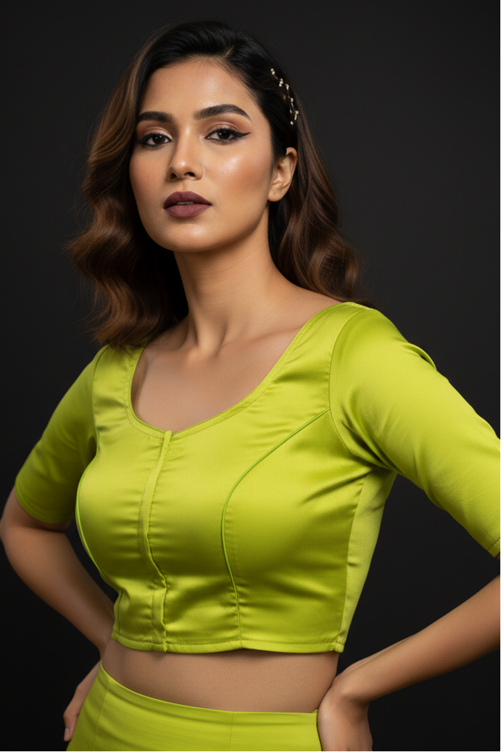 Single And Solid Color Fancy Designer Blouse