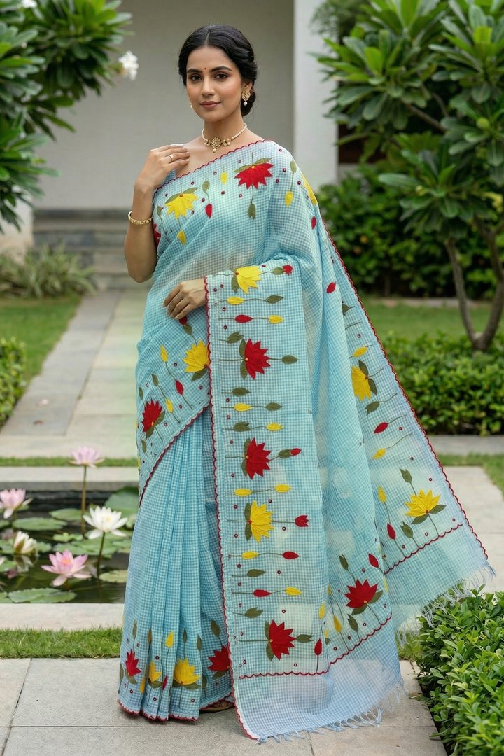 Padyo Pata Kota Applique Saree
