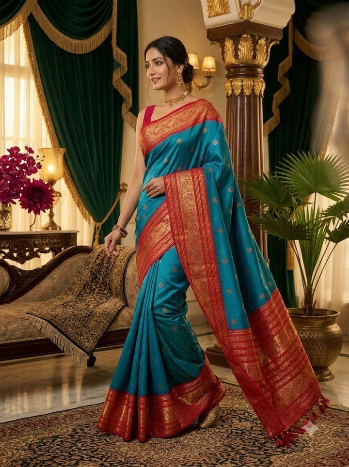A Tale of Two Tones Fancy Silk Saree